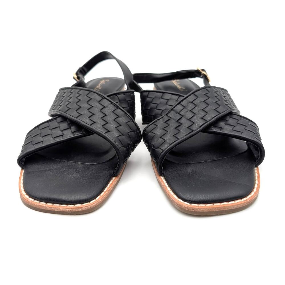 Splendid Bennet Slingback Sandals Open Toe Women's Black Size US8.5M EU38.5 - Picture 2 of 9